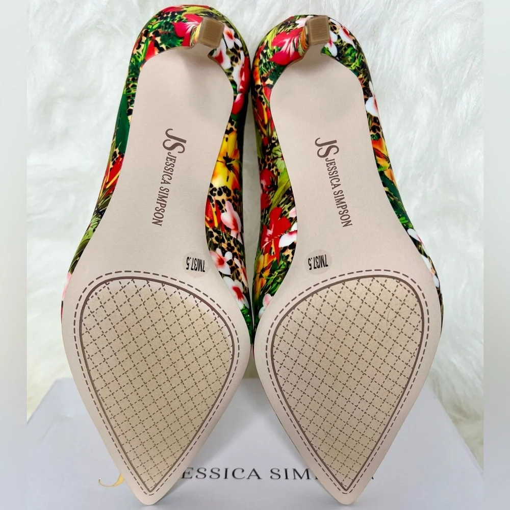 Jessica Simpson Apelhan Womens Pointed Closed Toe Stiletto Heel Pumps in Floral
